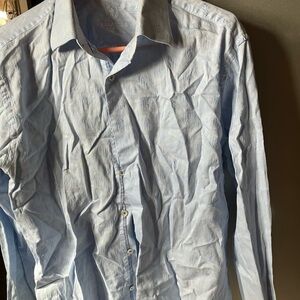 Men's Bugatchi Blue Shirt